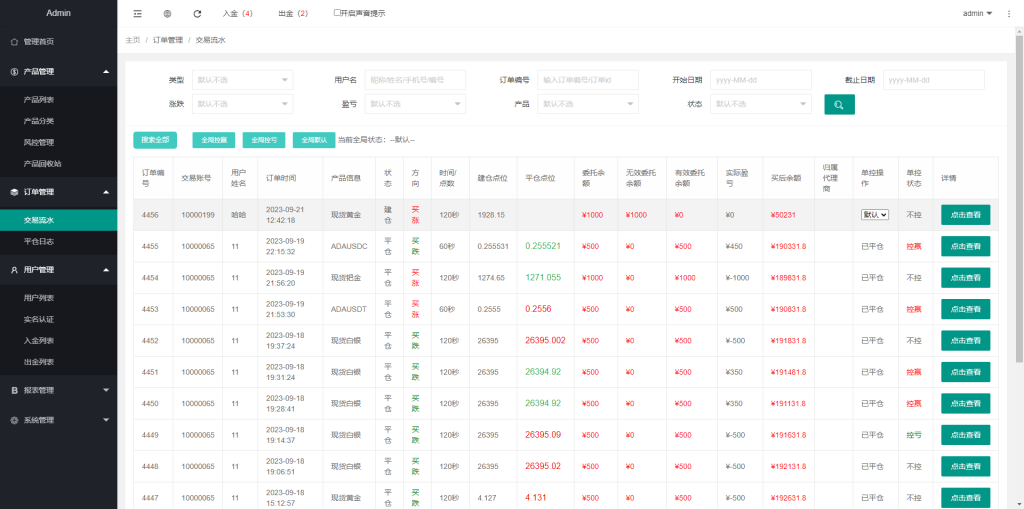 图片[20]-【海外单语言微交易源码】运营版微盘/虚拟币/期货黄金白银/交易系统/微交易源码/代理后台/用户风控-970kk